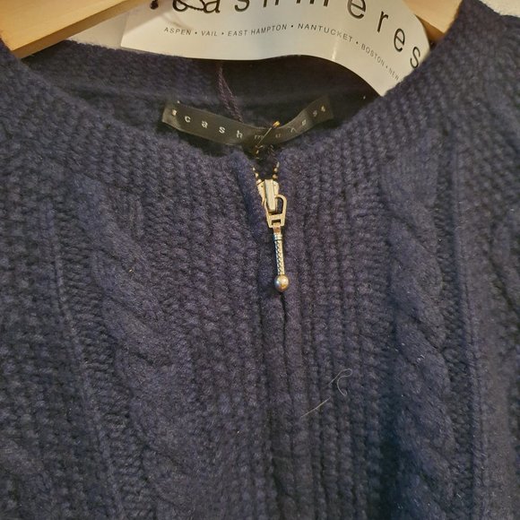 Zip-up Cashmeres Sweater made in Scotland - Picture 10 of 13